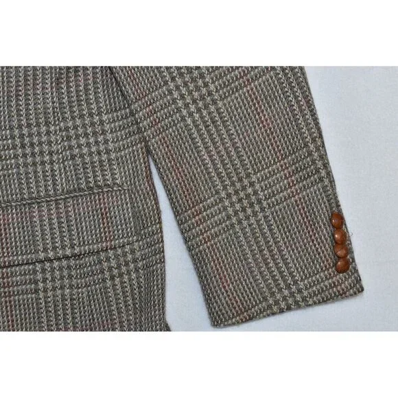 Kilgour French Stanbury Men's Sport Jacket Size 38R Tweed Blazer Wool Brown Coat - Picture 8 of 16